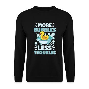 Production de savon Bulles de savon - Sweat-shirt Unisexe - noir - Devant - Alina (178cm) & Michal (187cm)