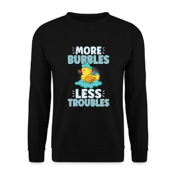 Production de savon Bulles de savon - Sweat-shirt Unisexe - noir - Devant - Alina (178cm) & Michal (187cm)