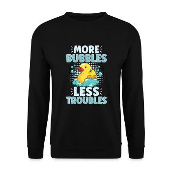 Production de savon Bulles de savon - Sweat-shirt Unisexe - noir - Devant - Alina (178cm) & Michal (187cm)