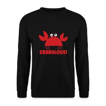 Krabbenkrabbenkrabbenflüsterer Krabbenjagdfischer - Unisex Pullover - Schwarz - Vorne - Alina (178cm) & Michal (187cm)