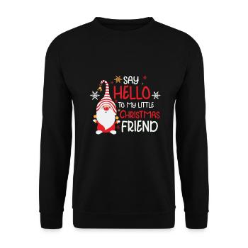 Jardin de Noël Gnomes Gnome Lover Drôle Gnome - Sweat-shirt Unisexe - noir - Devant - Alina (178cm) & Michal (187cm)