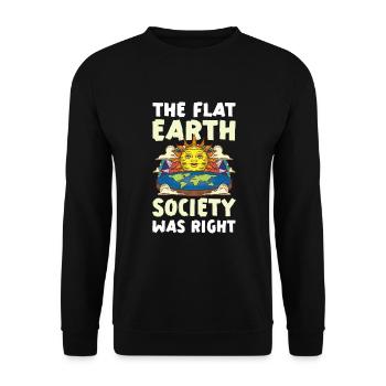 Théorie de la Terre plate Terre plate Armée Terre - Sweat-shirt Unisexe - noir - Devant - Alina (178cm) & Michal (187cm)