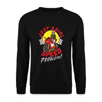 Dirt Bike Dirt Bike Riding Motocross Dirt Biking - Unisex Sweatshirt - black - Front - Alina (178cm) & Michal (187cm)