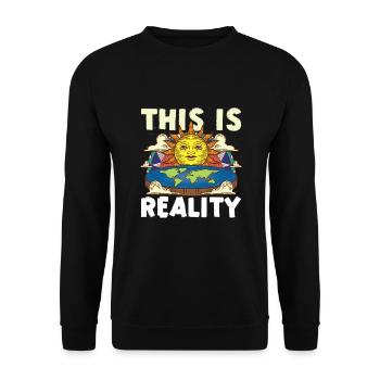 Flat Earth Theory Flat Earth Army Earth - Unisex Sweatshirt - black - Front - Alina (178cm) & Michal (187cm)