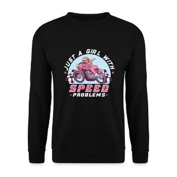 Dirt Bike Dirt Bike Riding Motocross Dirt Biking - Unisex Sweatshirt - black - Front - Alina (178cm) & Michal (187cm)
