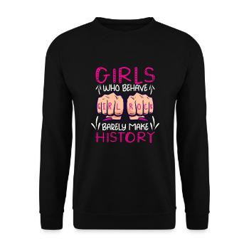Féminisme Pouvoir des femmes Pro-choix Pro Avortement - Sweat-shirt Unisexe - noir - Devant - Alina (178cm) & Michal (187cm)