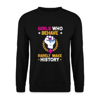 Féminisme Pouvoir des femmes Pro-choix Pro Avortement - Sweat-shirt Unisexe - noir - Devant - Alina (178cm) & Michal (187cm)