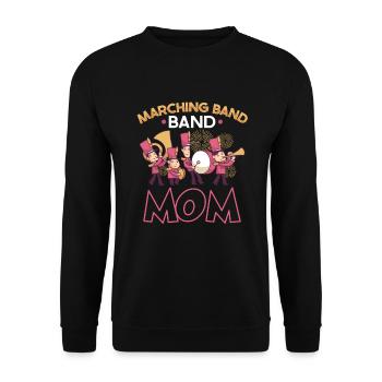 Marching Band Clarinetist School Rehearsal Music - Unisex Sweatshirt - black - Front - Alina (178cm) & Michal (187cm)