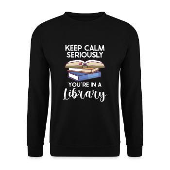 Lecteur de livres Lecture Littérature Amoureux de l’écriture - Sweat-shirt Unisexe - noir - Devant - Alina (178cm) & Michal (187cm)