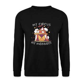 Circus Arts Circus Artists Event Staff - Unisex Sweatshirt - black - Front - Alina (178cm) & Michal (187cm)