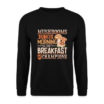 Morels Mushroom Picker Mushroom Farmer Mushroom - Unisex Sweatshirt - black - Front - Alina (178cm) & Michal (187cm)