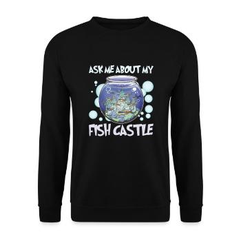 Aquaristik Aquarium Keeper Fishkeeper Salzwasser - Unisex Pullover - Schwarz - Vorne - Alina (178cm) & Michal (187cm)