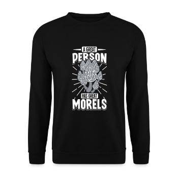 Morels Mushroom Picker Mushroom Farmer Mushroom - Sweat-shirt Unisexe - noir - Devant - Alina (178cm) & Michal (187cm)