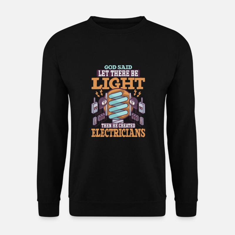 Electrician Electrical Engineer Lineman Electrical - Unisex Sweatshirt - black