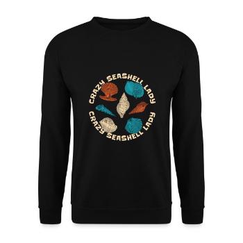seashells shell collector shell collecting Gift - Unisex Pullover - Schwarz - Vorne - Alina (178cm) & Michal (187cm)
