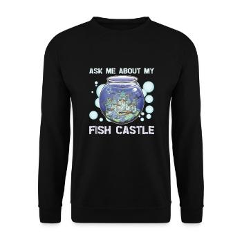 Gardien d’aquarium aquatique Poissonnier Eau salée - Sweat-shirt Unisexe - noir - Devant - Alina (178cm) & Michal (187cm)