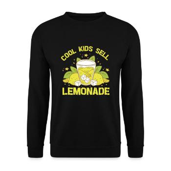 Lemonade Rack Lemon Juice Homemade - Unisex Sweatshirt - black - Front - Alina (178cm) & Michal (187cm)