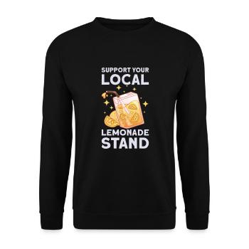 Lemonade Rack Lemon Juice Homemade - Unisex Sweatshirt - black - Front - Alina (178cm) & Michal (187cm)