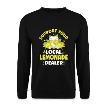 Lemonade Rack Lemon Juice Homemade - Unisex Sweatshirt - black - Front - Alina (178cm) & Michal (187cm)