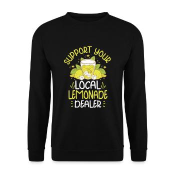 Lemonade Rack Lemon Juice Homemade - Unisex Sweatshirt - black - Front - Alina (178cm) & Michal (187cm)