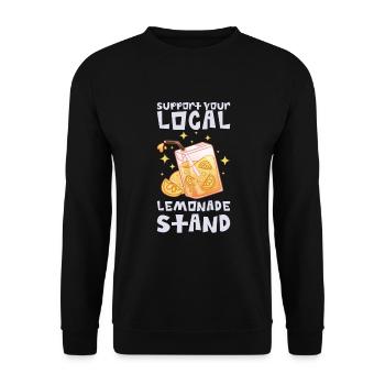 Lemonade Rack Lemon Juice Homemade - Unisex Sweatshirt - black - Front - Alina (178cm) & Michal (187cm)