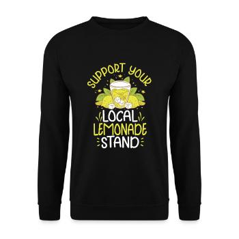 Lemonade Rack Lemon Juice Homemade - Unisex Sweatshirt - black - Front - Alina (178cm) & Michal (187cm)