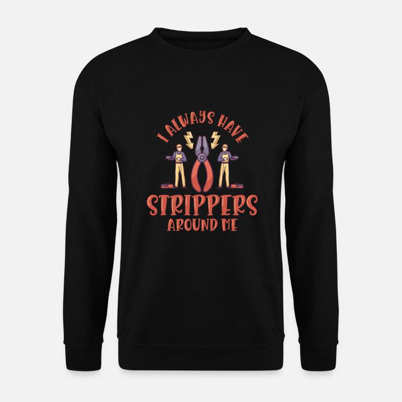 Electrician Electrical Engineer Lineman Electrical - Unisex Sweatshirt - black