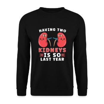 Kidney Transplant Kidney Donor Kidney Disease - Unisex Sweatshirt - black - Front - Alina (178cm) & Michal (187cm)