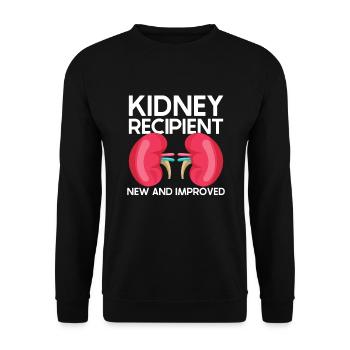 Transplantation rénale Maladie rénale du donneur - Sweat-shirt Unisexe - noir - Devant - Alina (178cm) & Michal (187cm)
