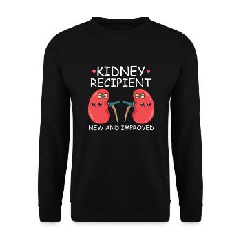 Kidney Transplant Kidney Donor Kidney Disease - Unisex Sweatshirt - black - Front - Alina (178cm) & Michal (187cm)