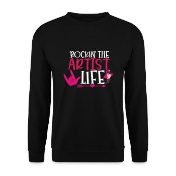 Artist Painting Painter Art Color Art Teacher - Unisex Sweatshirt - black - Front - Alina (178cm) & Michal (187cm)