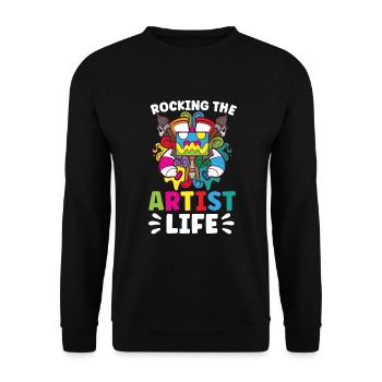 Artist Painting Painter Art Color Art Teacher - Unisex Sweatshirt - black - Front - Alina (178cm) & Michal (187cm)