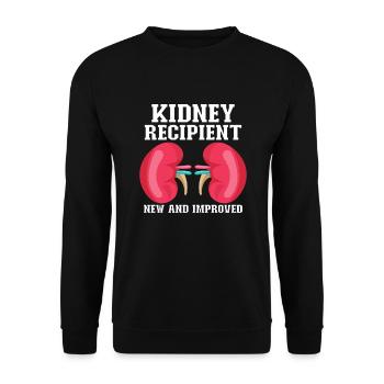 Kidney Transplant Kidney Donor Kidney Disease - Unisex Sweatshirt - black - Front - Alina (178cm) & Michal (187cm)
