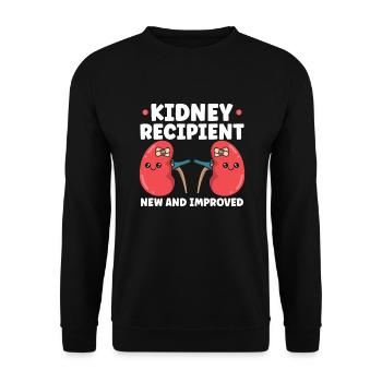 Transplantation rénale Maladie rénale du donneur - Sweat-shirt Unisexe - noir - Devant - Alina (178cm) & Michal (187cm)