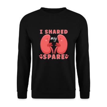 Kidney Transplant Kidney Donor Kidney Disease - Unisex Sweatshirt - black - Front - Alina (178cm) & Michal (187cm)