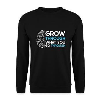 Stroke Survivor Stroke Awareness - Unisex Sweatshirt - black - Front - Alina (178cm) & Michal (187cm)