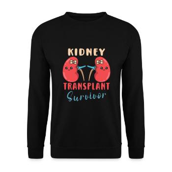 Kidney Transplant Kidney Donor Kidney Disease - Unisex Sweatshirt - black - Front - Alina (178cm) & Michal (187cm)
