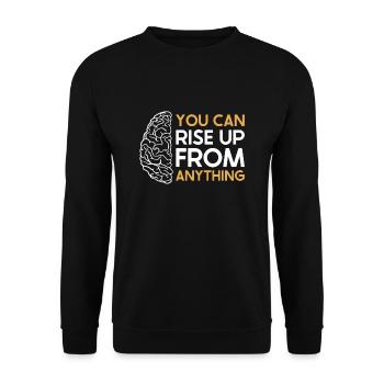 Stroke Survivor Stroke Awareness - Unisex Sweatshirt - black - Front - Alina (178cm) & Michal (187cm)