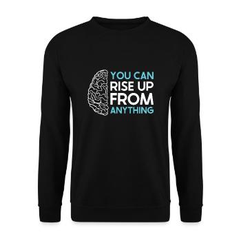 Stroke Survivor Stroke Awareness - Unisex Sweatshirt - black - Front - Alina (178cm) & Michal (187cm)