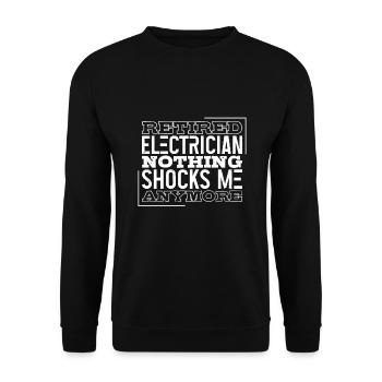 Electrician Electrical Engineer Lineman Electrical - Unisex Sweatshirt - black - Front - Alina (178cm) & Michal (187cm)