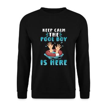 Schwimmer Scuba Diving Pool Boy Wassersport - Unisex Pullover - Schwarz - Vorne - Alina (178cm) & Michal (187cm)