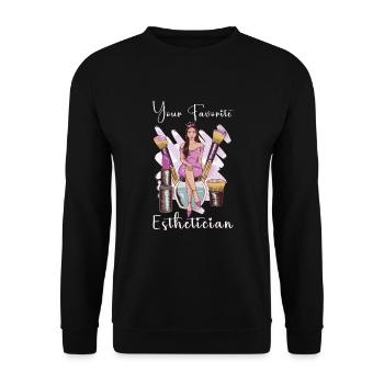 Beautician Esthetician Make Up Beauty-care Salon - Unisex Sweatshirt - black - Front - Alina (178cm) & Michal (187cm)