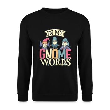 Garden Gnomes Gnome Lover Funny Gnome Gardening - Unisex Sweatshirt - black - Front - Alina (178cm) & Michal (187cm)