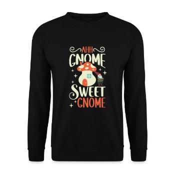 Garden Gnomes Gnome Lover Funny Gnome Gardening - Unisex Sweatshirt - black - Front - Alina (178cm) & Michal (187cm)
