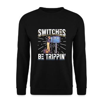Electrician Electrical Engineer Lineman Electrical - Unisex Sweatshirt - black - Front - Alina (178cm) & Michal (187cm)