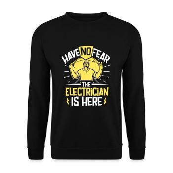 Électricien Ingénieur électricien monteur de lignes Électricien - Sweat-shirt Unisexe - noir - Devant - Alina (178cm) & Michal (187cm)