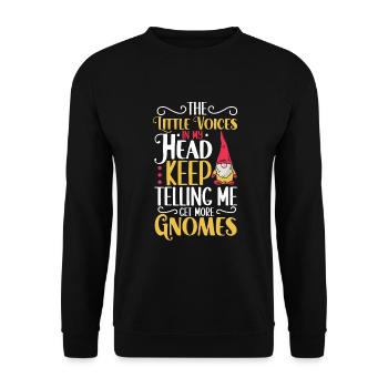 Gnomes de jardin Gnome Amant Drôle de Gnome Jardinage - Sweat-shirt Unisexe - noir - Devant - Alina (178cm) & Michal (187cm)