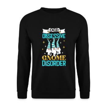 Gnomes de jardin Gnome Amant Drôle de Gnome Jardinage - Sweat-shirt Unisexe - noir - Devant - Alina (178cm) & Michal (187cm)