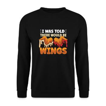 Chicken Wings Wing Hot Cooked Chicken Fast Food - Unisex Pullover - Schwarz - Vorne - Alina (178cm) & Michal (187cm)