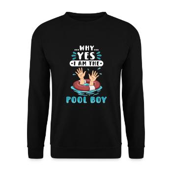 Schwimmer Scuba Diving Pool Boy Wassersport - Unisex Pullover - Schwarz - Vorne - Alina (178cm) & Michal (187cm)